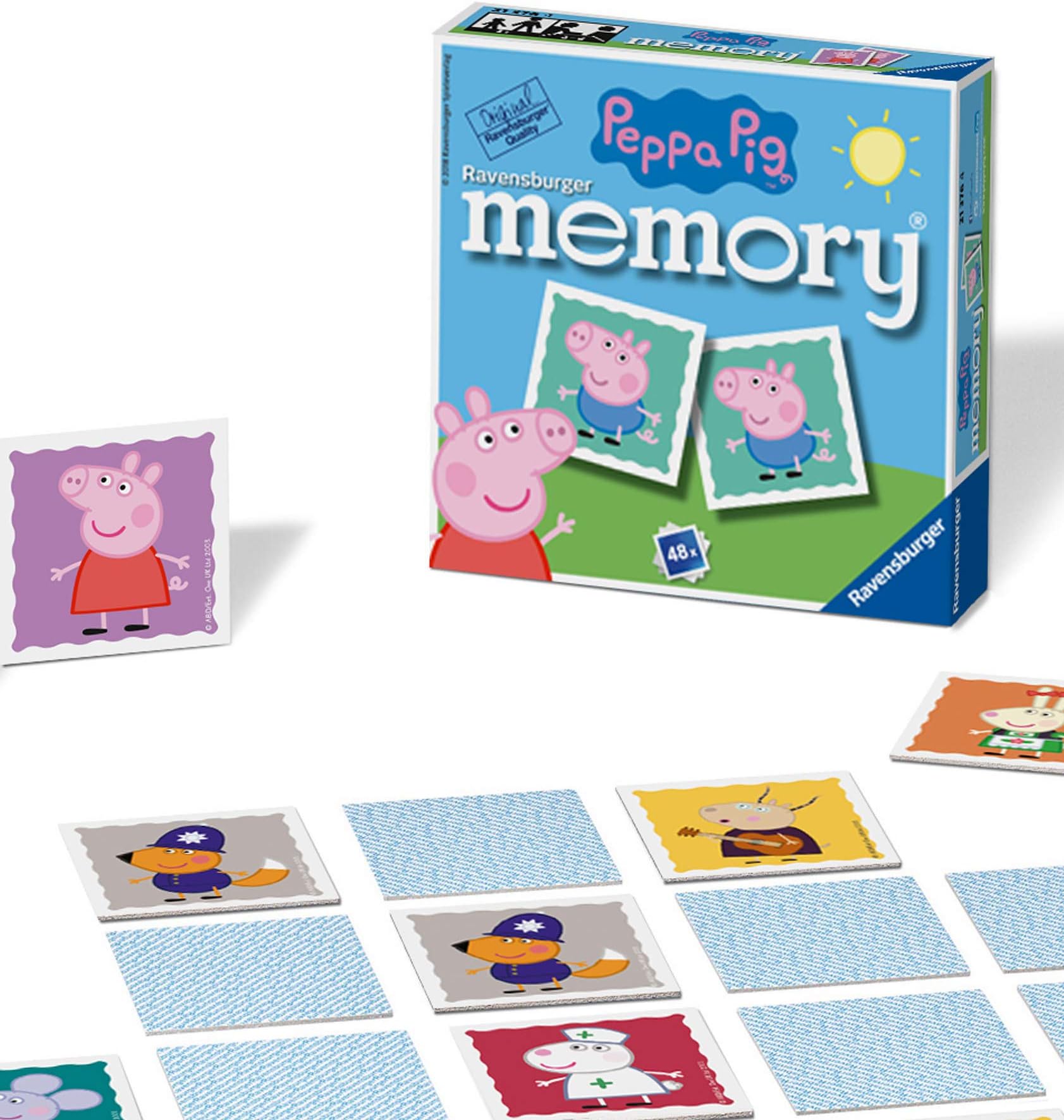Ravensburger Peppa Pig Mini Memory Game - Matching Picture Snap Pairs Game For Kids Age 3 Years and Up