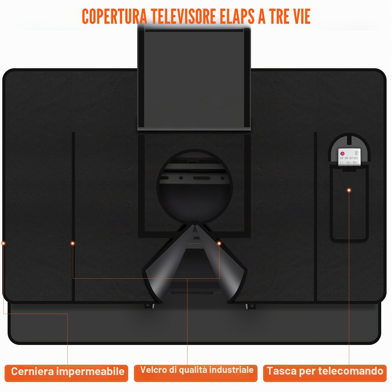 Custodia Protettiva TV 40-43 Pollici Tessuto Oxford 600D Impermeabile Antipolvere Resistente Intemperie