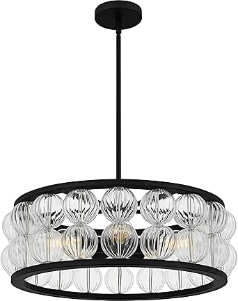 Quoizel Terrarock 5-Light Matte Black Pendant