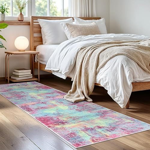 Miniatura 21 de IOHOUZE Alfombra pequeña abstracta de 2 x 3 pies, alfombra de entrada lavable para entrada interior, alfombras con respaldo de goma, alfombra gris