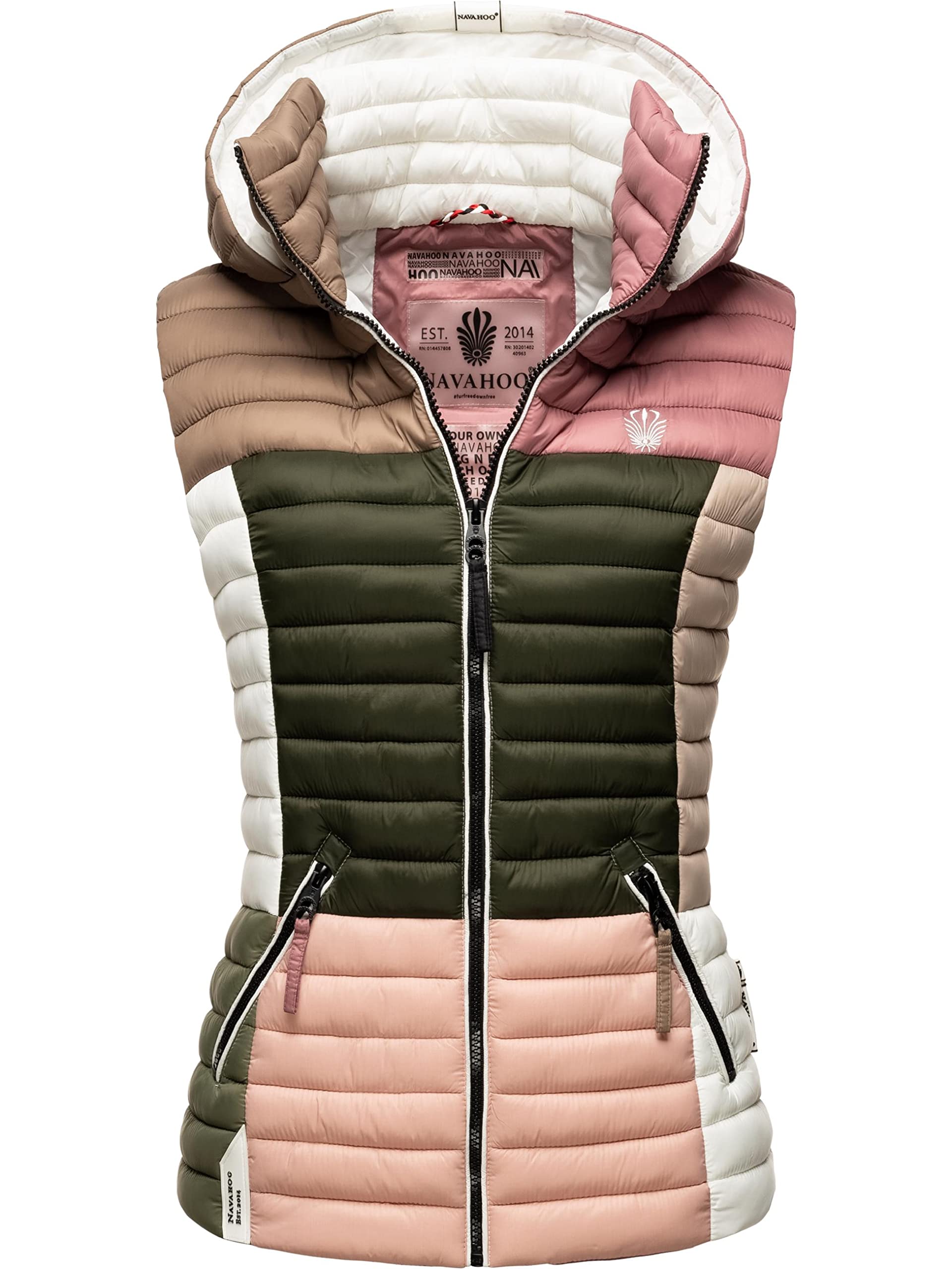 NAVAHOO Steppweste Shadaa Multikulti – Damen Steppweste in Natur, XS