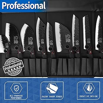Amazon.com: XYJ Professional Serbian Chef Knife Set with Roll Bag