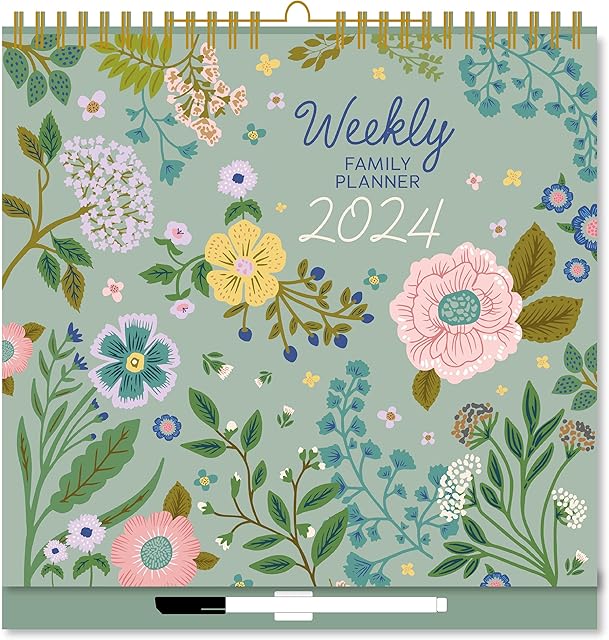 TGSC | 2024 Weekly Family Planner Calendar | FSC Paper Large Grid Design | Ideal for Daily Events, Birthdays & Notes | Perfect Family Weekly Planner | Calendar 2024 UK Edition