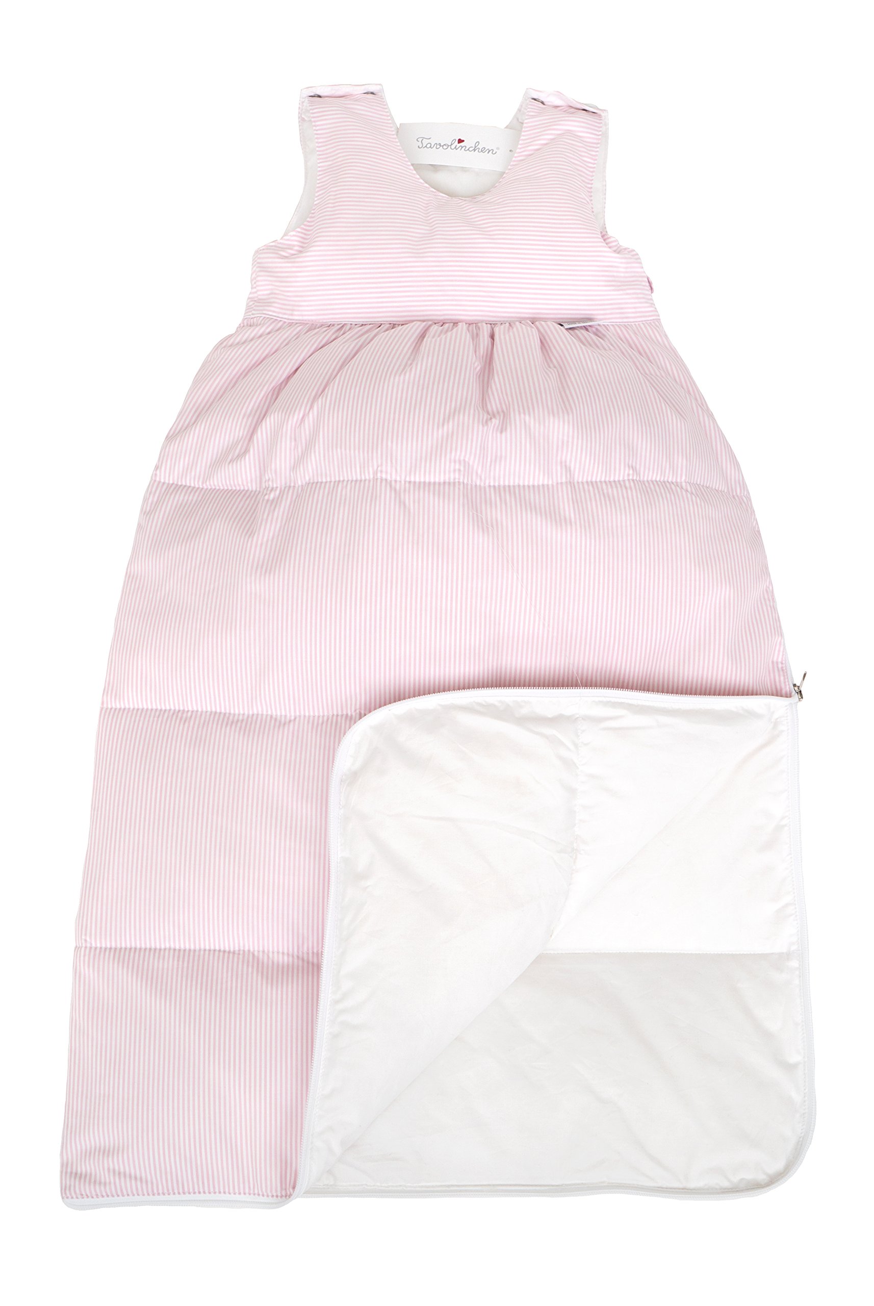 Saco de dormir para bebé, diseño de rayas, color rosa, 100 cm