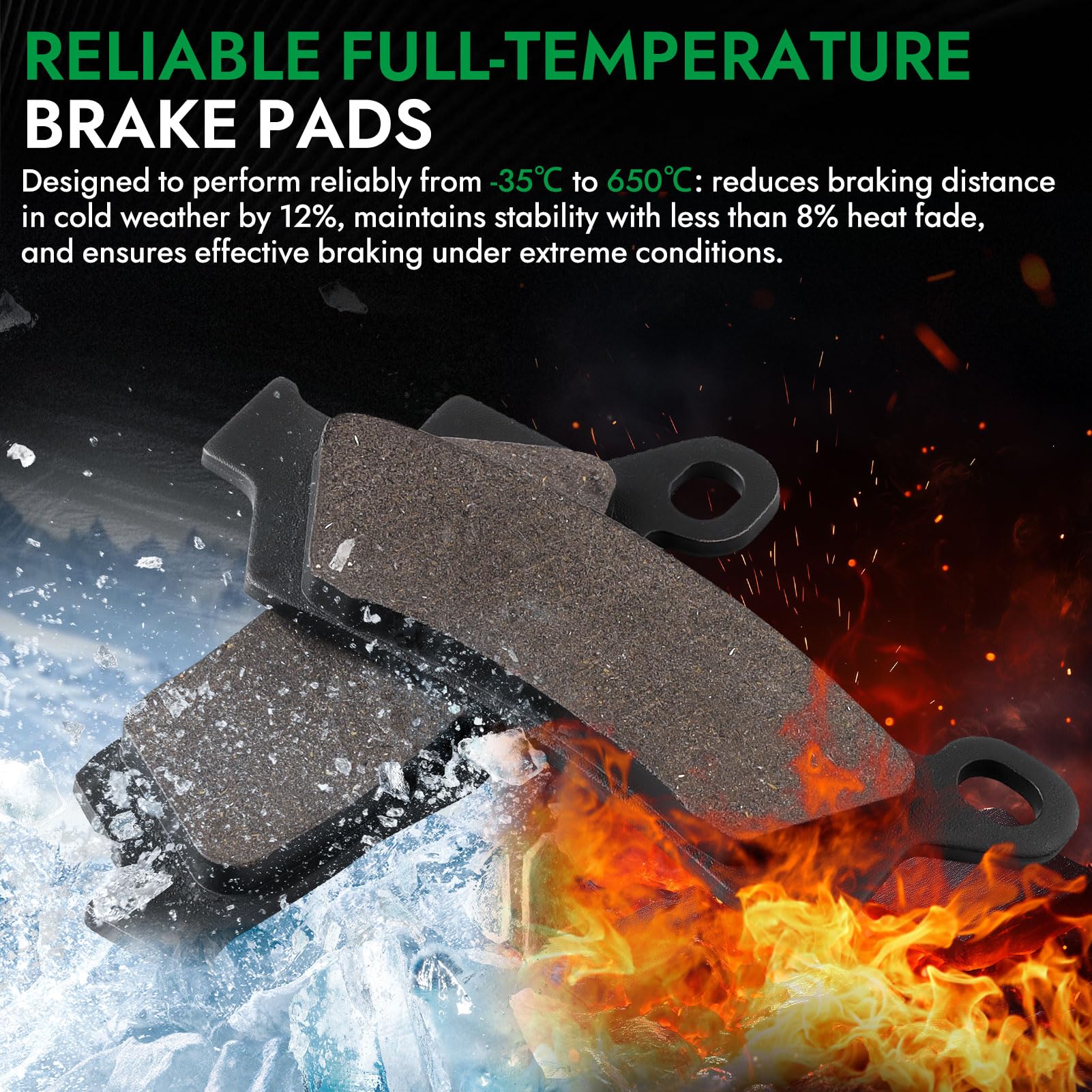 Plaquettes de frein avant et arrière pour Can-Am Outlander 1000 450 570 650 850 6x6 Max, Renegade 1000 650 800R 850