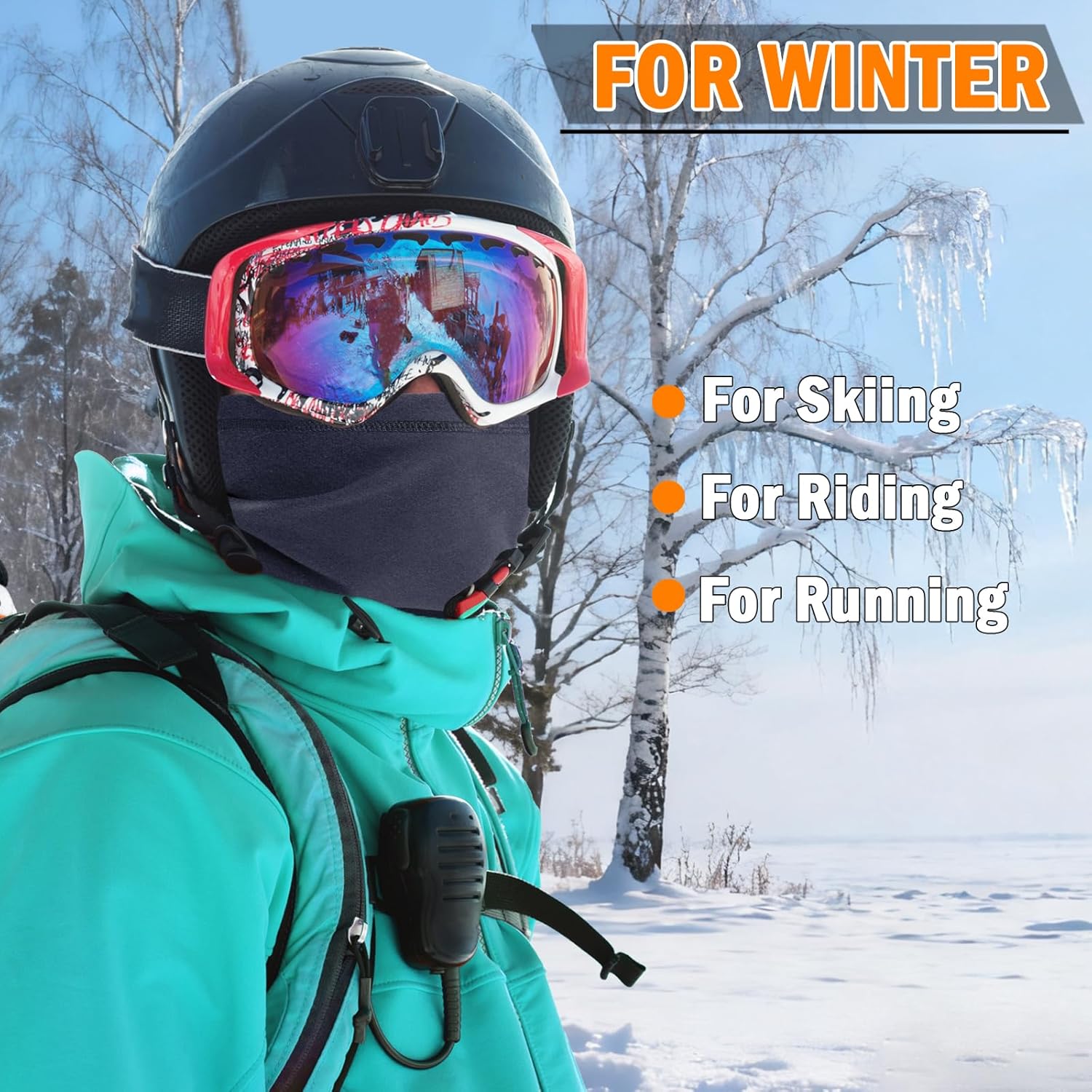 Winter Neck Gaiter Warmer, Windproof Fleece Face Mask Cover, Cold Weather Ski Scarf for Men and Women - Image 4