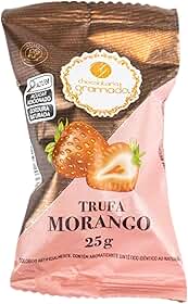 Chocolataria Gramado, Trufa de Chocolate 58% Cacau com Morango, 25 g