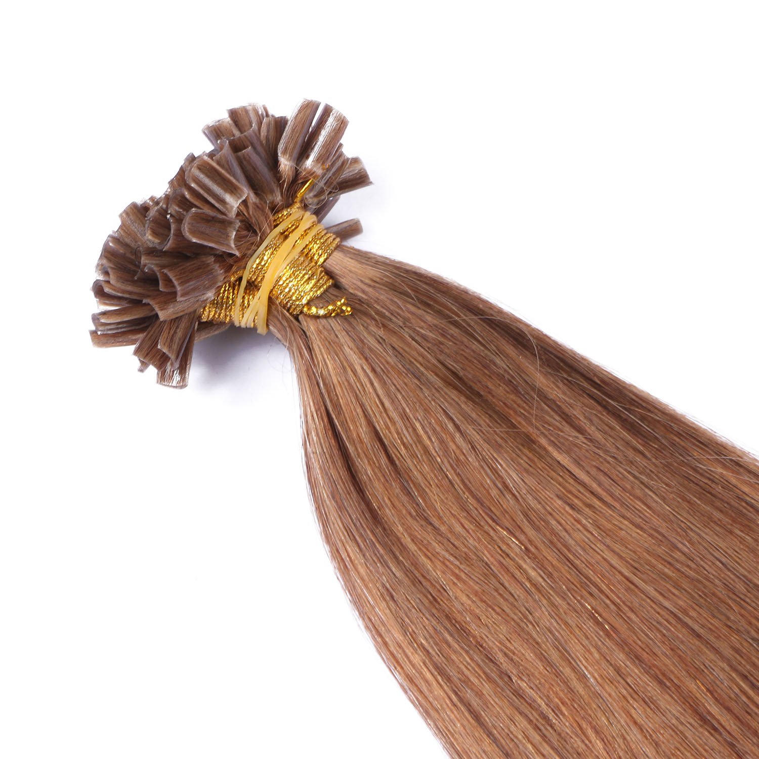 Keratin Bonding - # 8 - GOLDBRAUN - 70cm - 50 Strähnen - 1g - 100% Remy Echthaar Haarverlängerung U-Tip Extentions by NOVON Hair Extensions mit sehr hoher Qualität