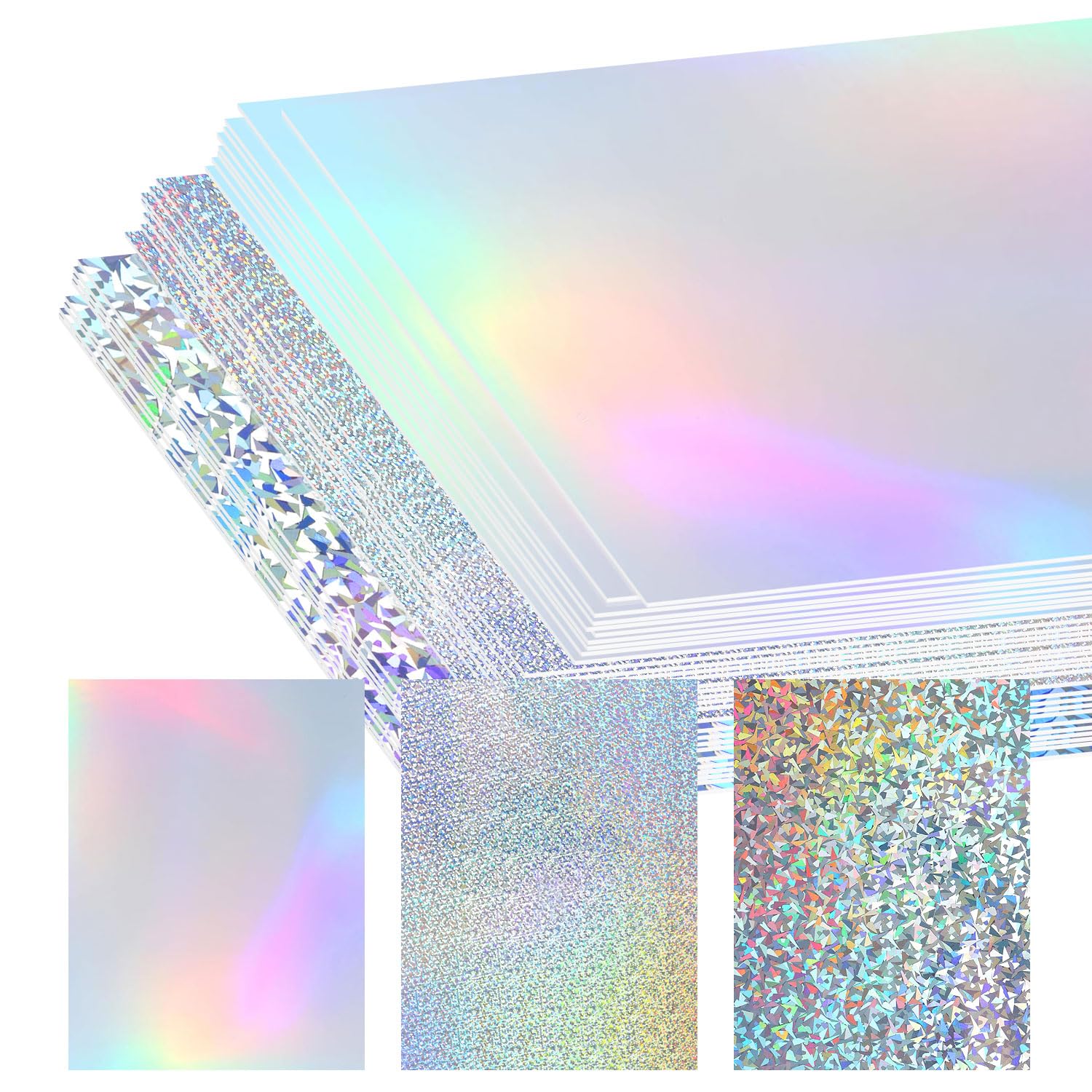 30 Pack Glitter Cardstock A4, 250gsm Shimmer Glitter Paper for Scrapbook, Birthday, Wedding Party, Decorations (Multicolor)