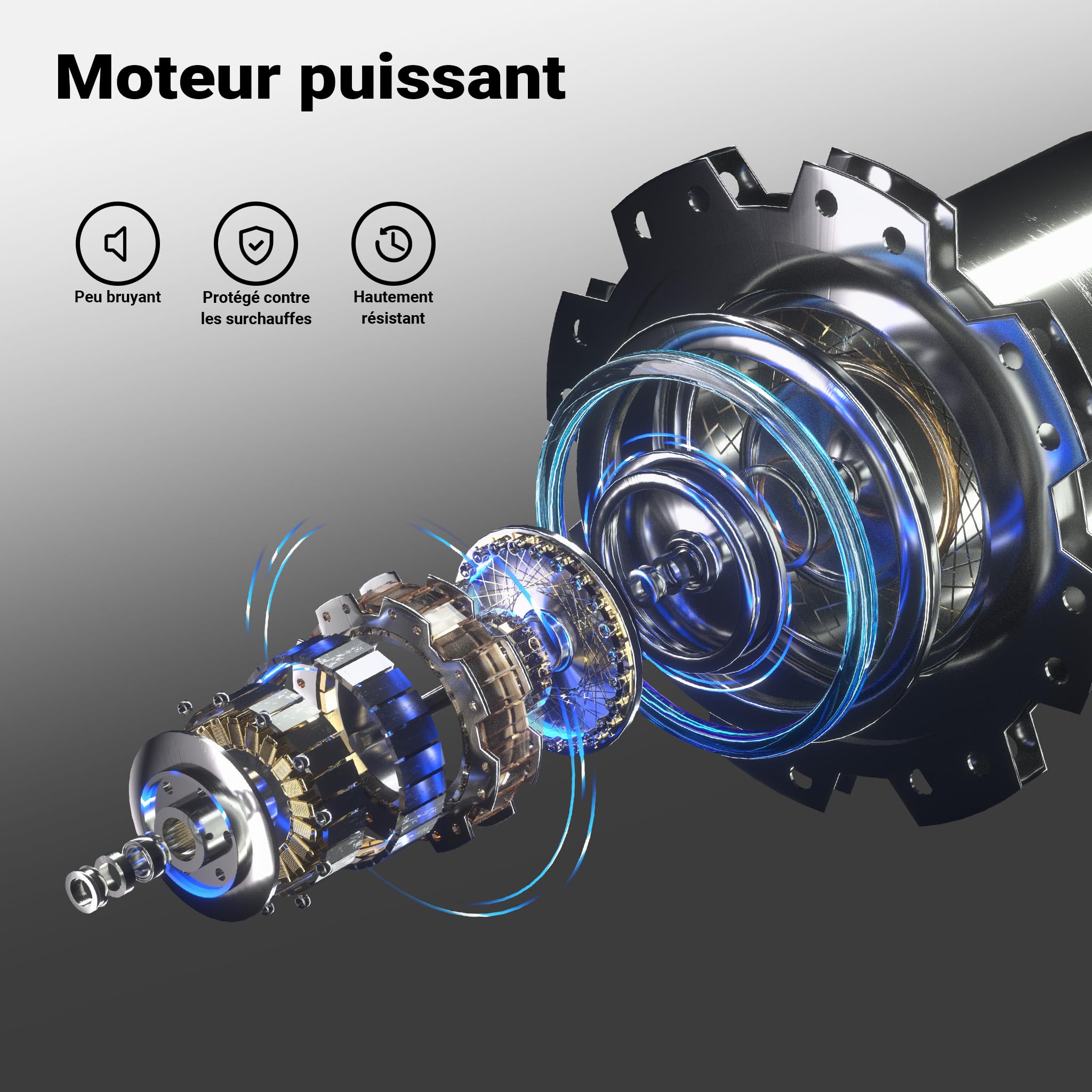 Wiltec Pompe à eau immergée 1200 W – 6000 l/h – Refoulement max. 40 m, profondeur max. 7 m – Détecteur anti-marche à sec, Interrupteur à flotteur, Thermorégulateur – Pompe submersible