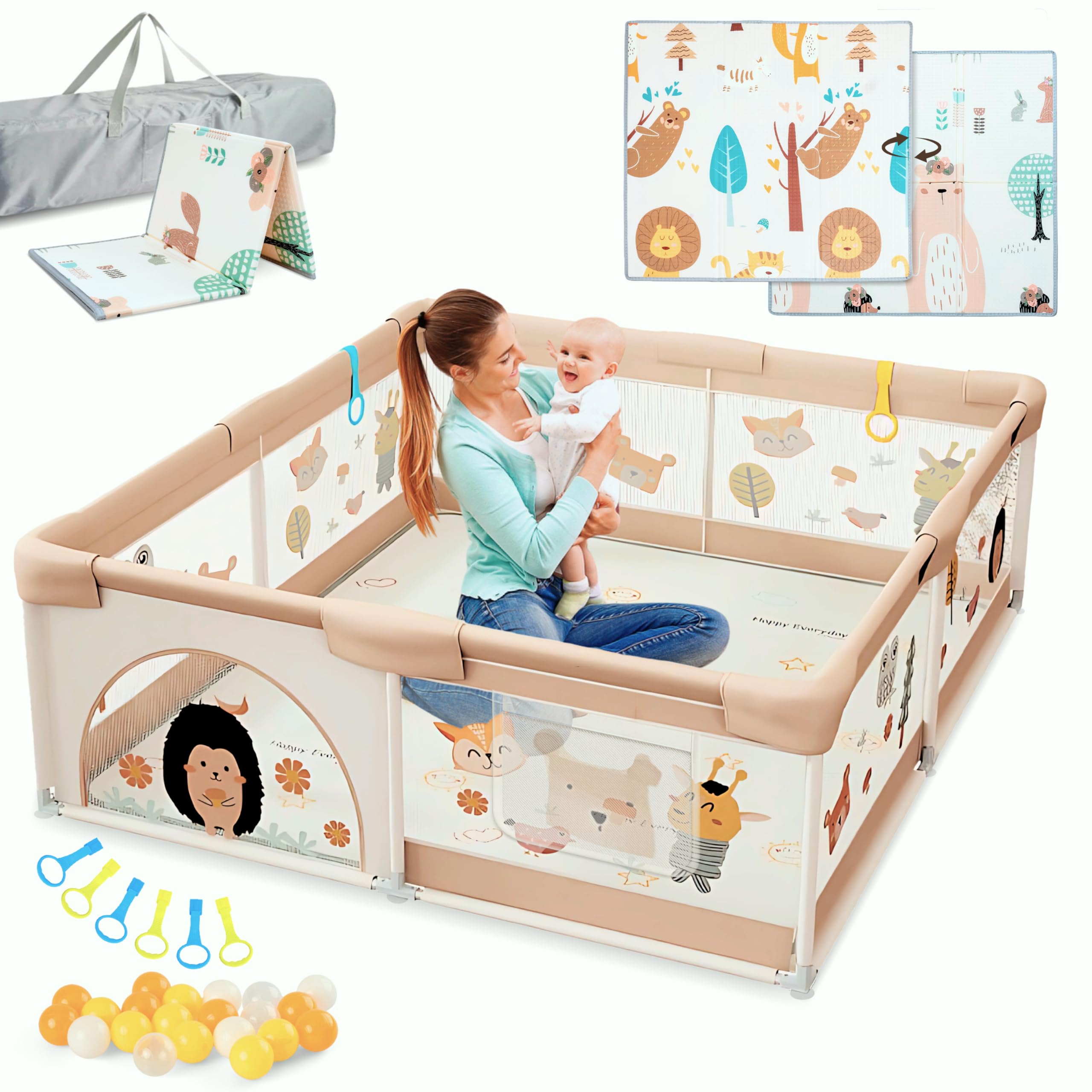 Parque Cuna Bebe Exterior PARVULI Bebe 150x180cm Corralito Bebe