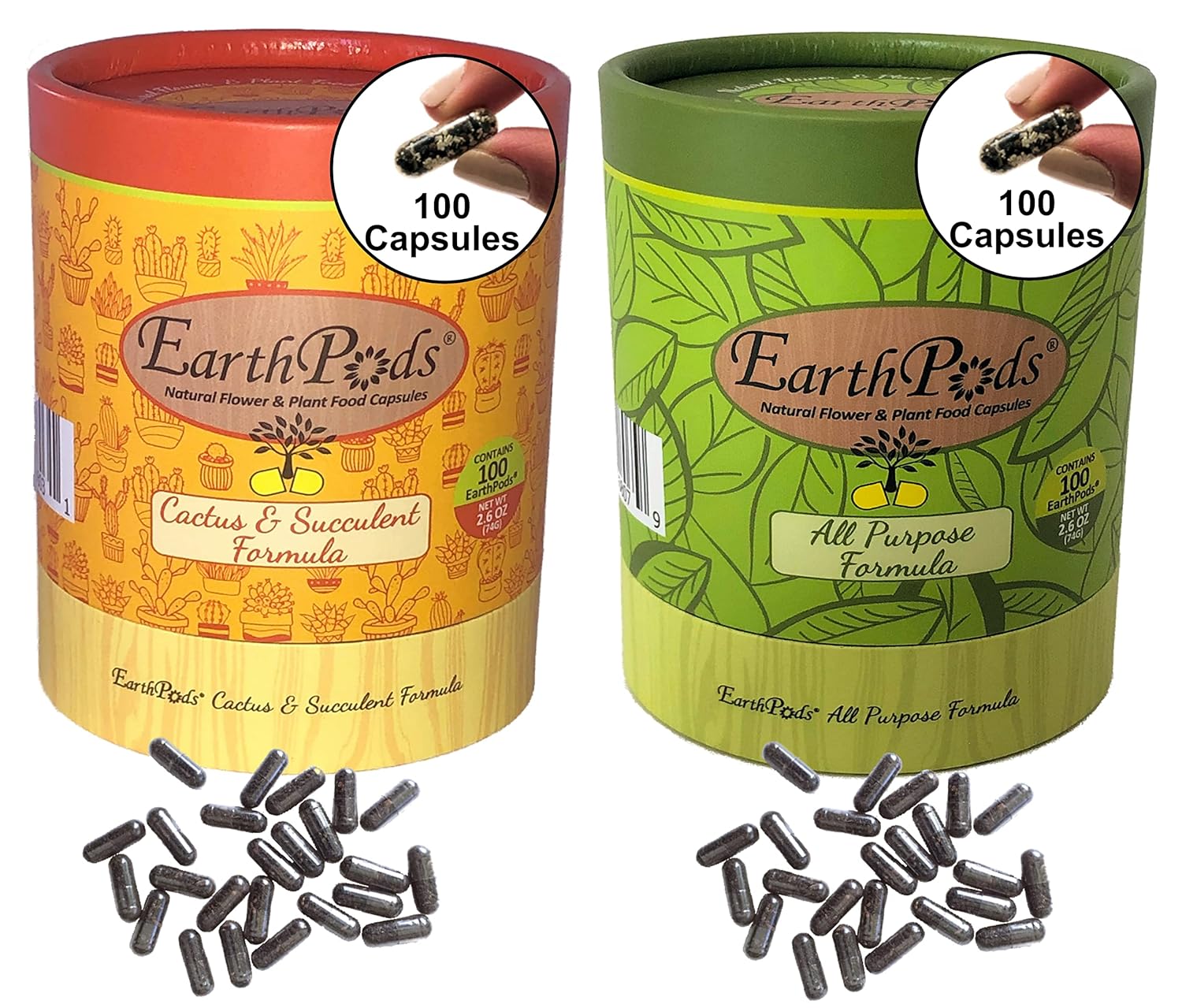 Organic Plant Food Fertilizer Spikes (2-Pack) - Gardening Gift for Her Him #1 (All Purpose + Cactus)