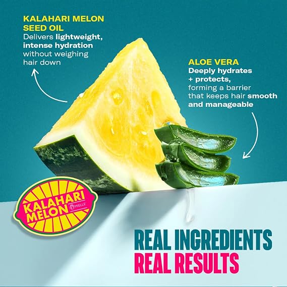 Mielle Organics Kalahari Melon & Aloe Vera 3-in-1 Leave In Conditioner Spray & Curl Forming Glaze - Moisturizer for Curls, Dry, and Textured Hair (2 Product Bundle)