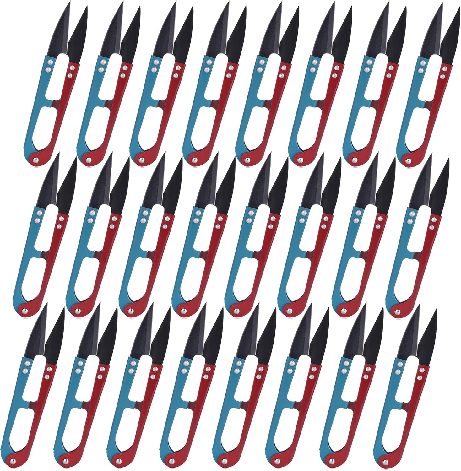 ESHATO 24 Pack Sewing Scissors for Fabric, 4.2inch Mini Small Snips Trimming Nipper, Yarn Thread Craft Scissors Cutters, Great for Office Home School Stitch DIY Supplies