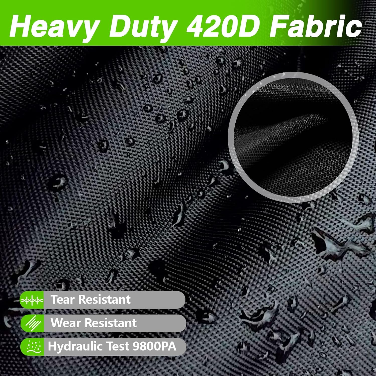 EVRBUL Universal Pressure Washer Cover, Heavy Duty 420D Waterproof Pressure Washer Cover for 48"L x 18.5"W x 13.5"H Vertical or Horizontal Style Pressure Washers