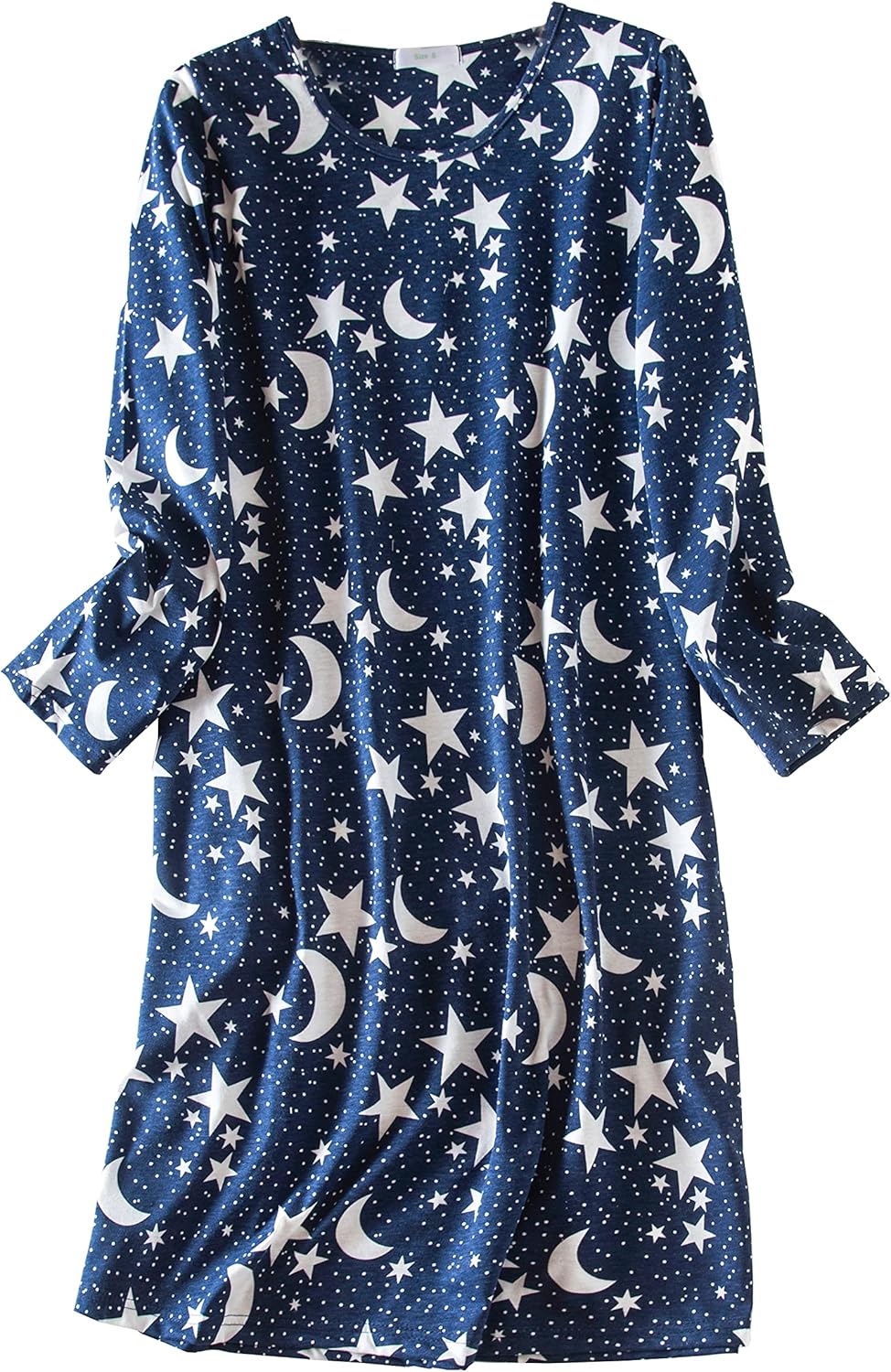 PNAEONG 3 Pack Women's Nightgown, Long Sleeve Sleep Shirts Comfy Soft Nightshirt Women Pajama Sleep Dress Cotton Sleepwear - Image 4