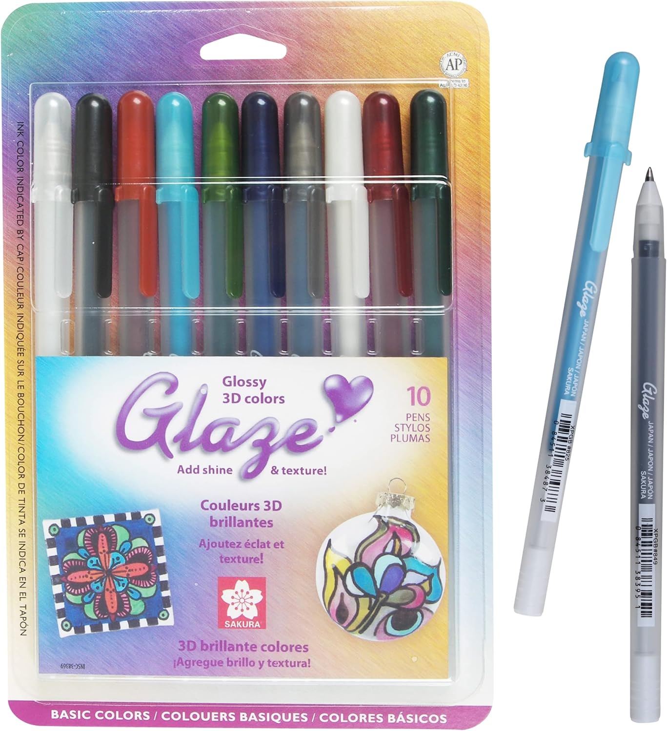 Sakura Glaze 3D Ink Pen - Assorted Colors - 10 Pack Philippines | Ubuy