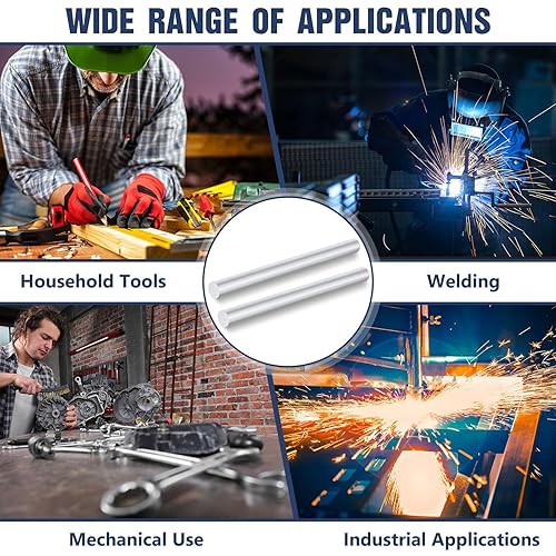 Miniatura 6 de Therwen 4 barras de aluminio de 1 diámetro, 13 pulgadas de longitud 6061 barra redonda de aluminio barra de metal barra sólida para manualidades de