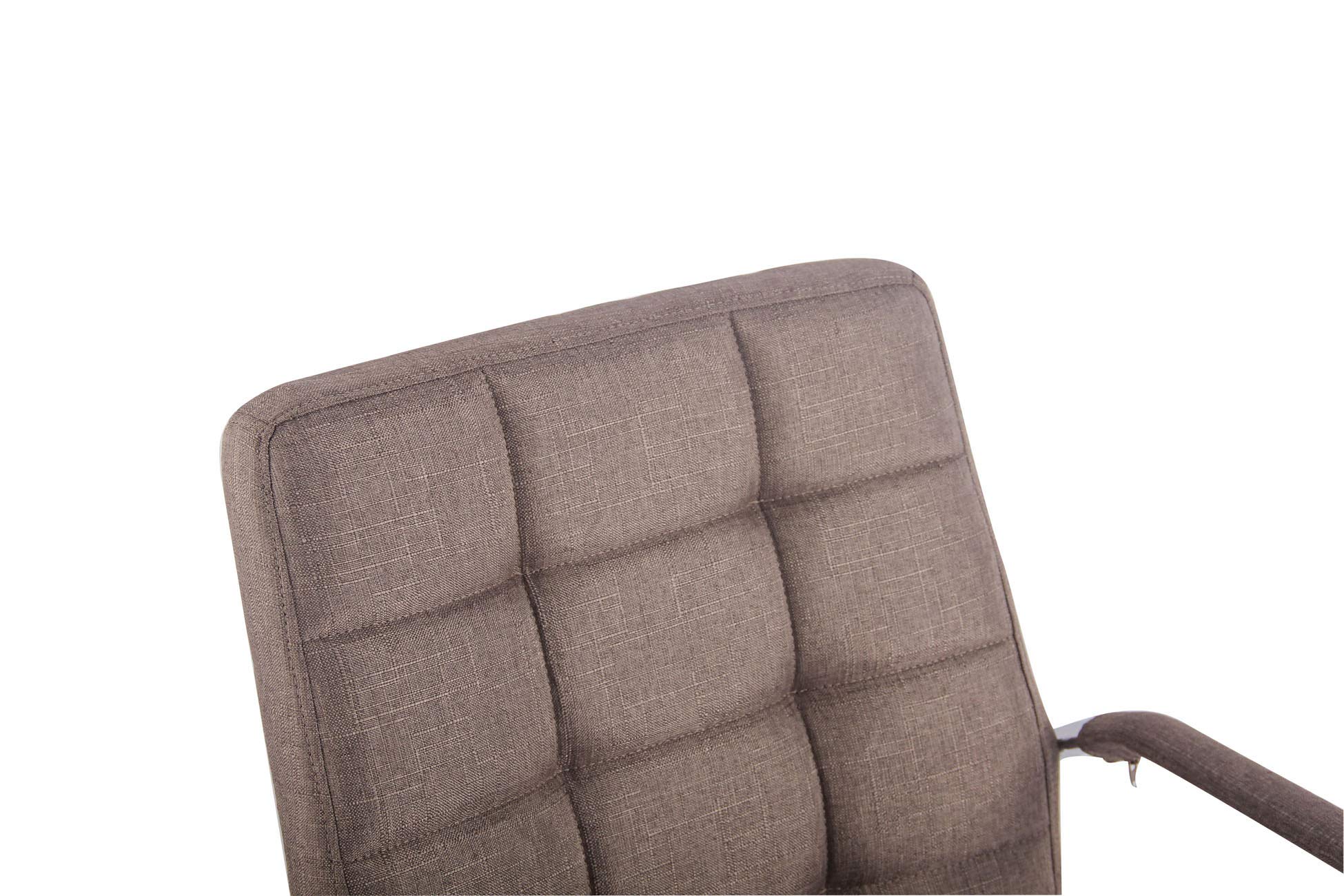 CLP Fauteuil de Bureau Deli Tissu - Chaise de Bureau Réglable en Hauteur et Pivotante - Dossier Haut et Accoudoir - Couleur :, Couleur:Taupe