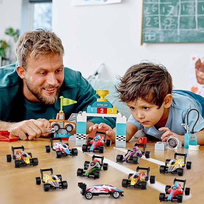 14 coches mini fórmula pull back para niños miniatura 4