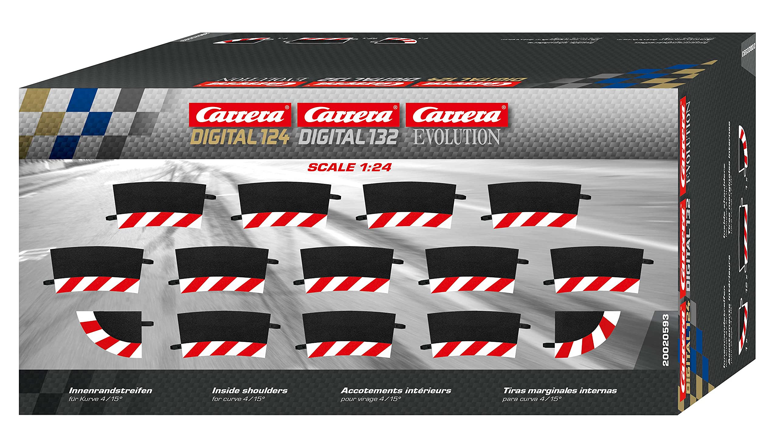 Carrera - 20020593 - Digital 124/132/Evolution Bordures INT. P.L. Courbes 4/15°(12)