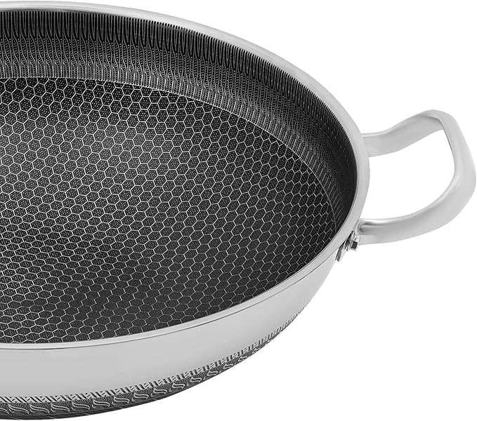 Wok de Acero Inoxidable con Tapa, Antiadherente, 35.5 cm miniatura 8