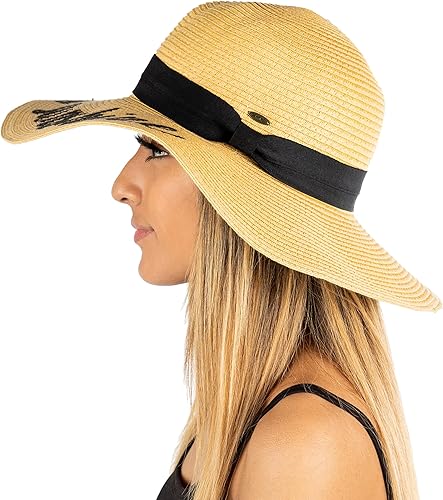 Miniatura 4 de Funky Junque Sombrero de sol para mujer con refranes bordados