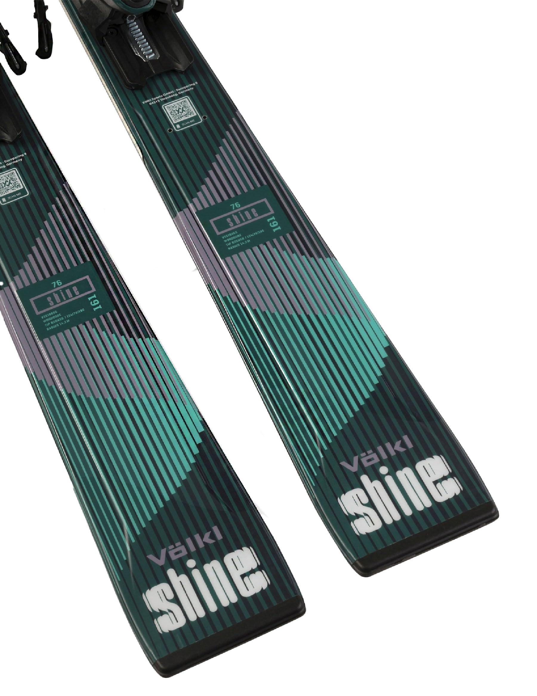 Volkl Shine 76 - Sci All-Mountain da donna 2026 con attacchi vMotion 10 GW, struttura leggera in legno per sciatori principianti