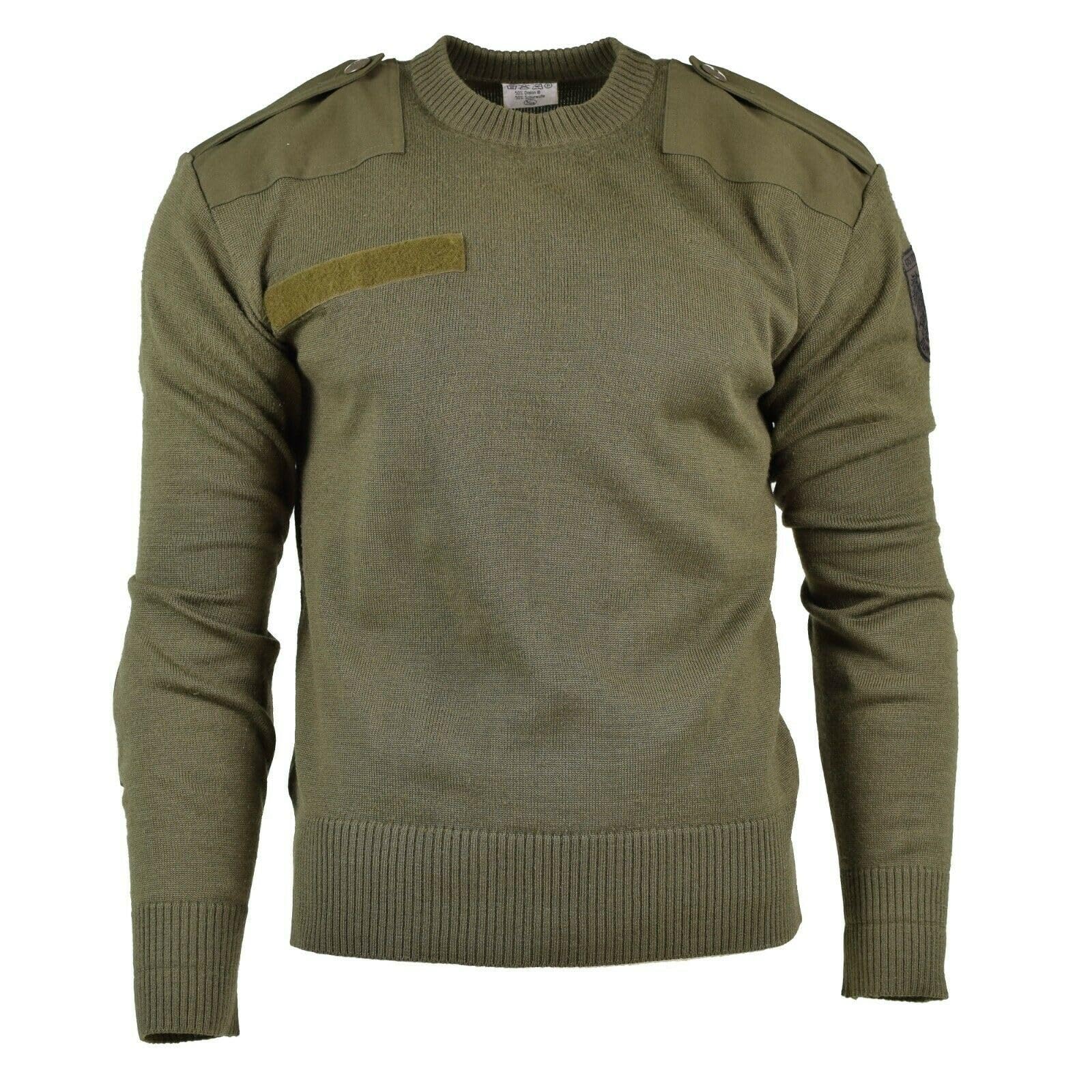 Militar Original Austrian army pullover Jumper commando Olive OD wool sweater