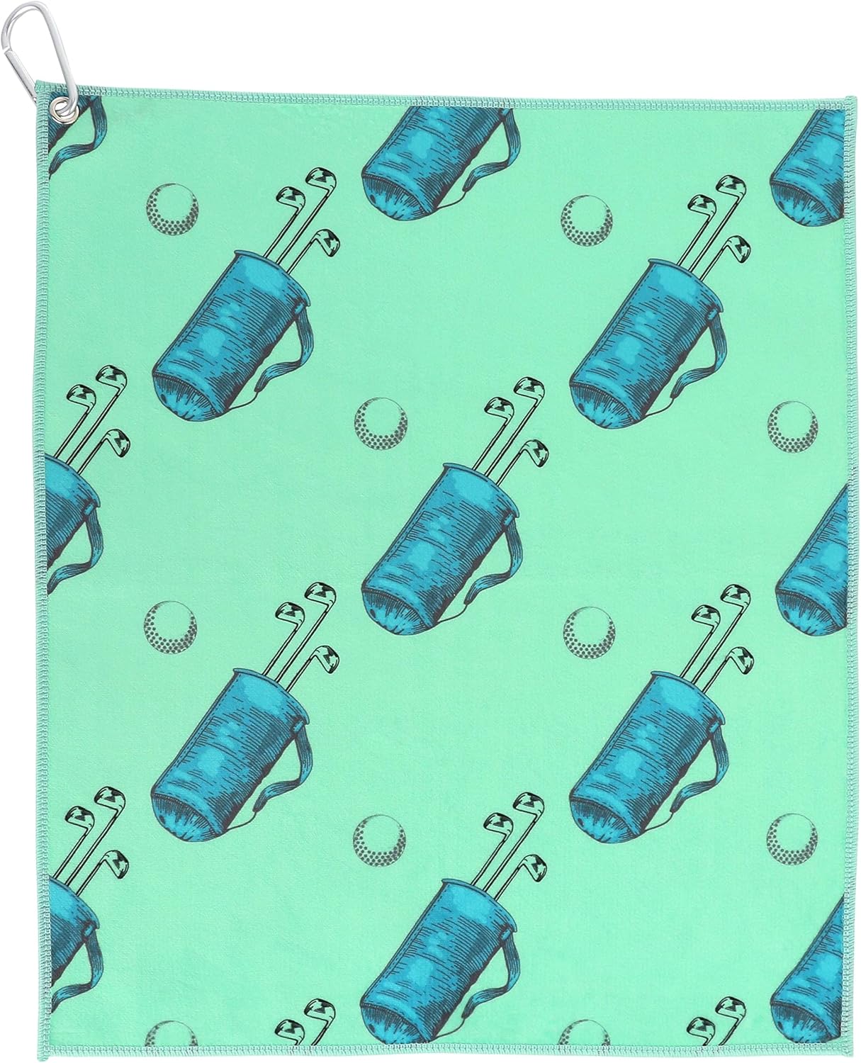 Millie Rose Golf Towels in Multi Fashion Prints - Cute 15x17 inch Microfiber Cotton Sports Towels with Carabiner Clip - Cute Golf Towels, Golf Gifts (Get Your Golf Bag)