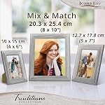 Icona Bay - 5x7 (13x18 cm) Picture Frame - Ash Grey - Rustic Wood Pattern - Lightly Distressed Frame for Table Top Display or Wall Mount - Traditions Collection