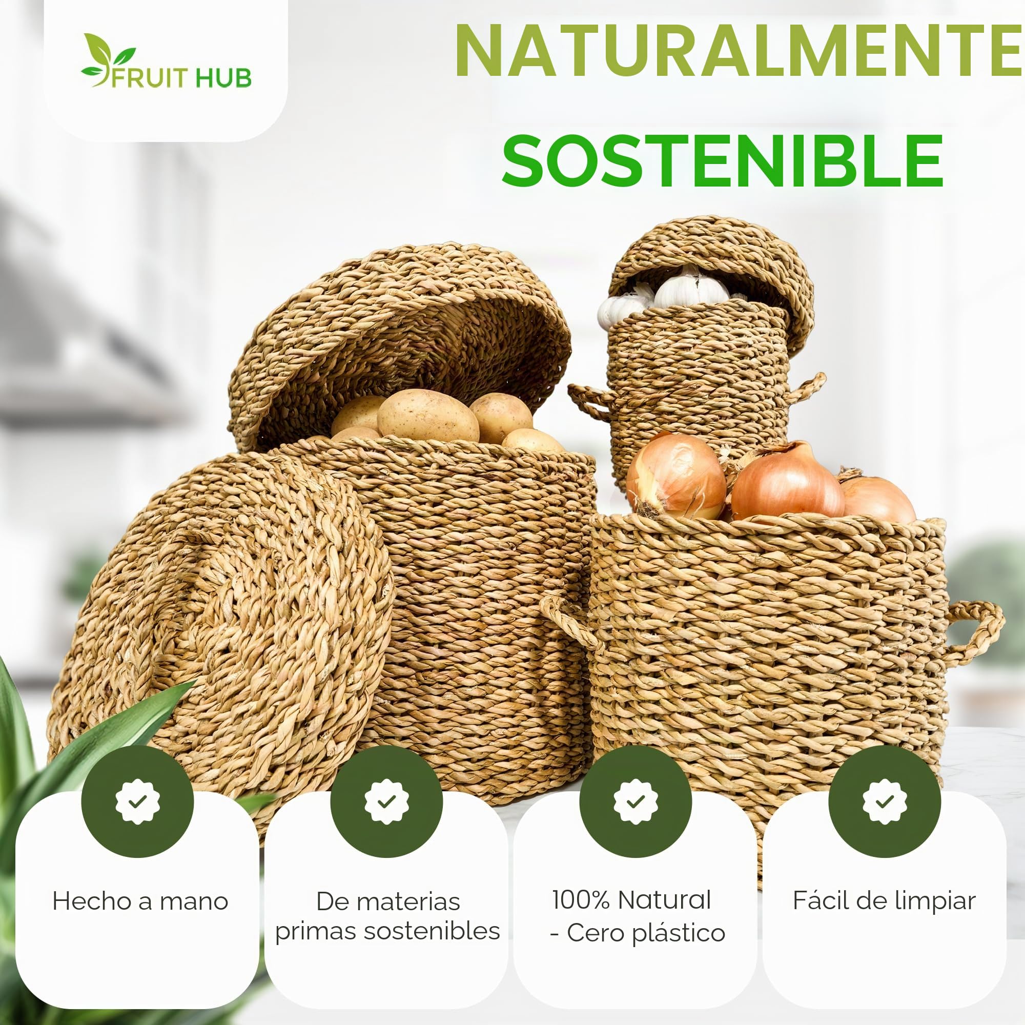 caja de almacenamiento de patatas y cebolla, olla de cebolla, cesta de verduras