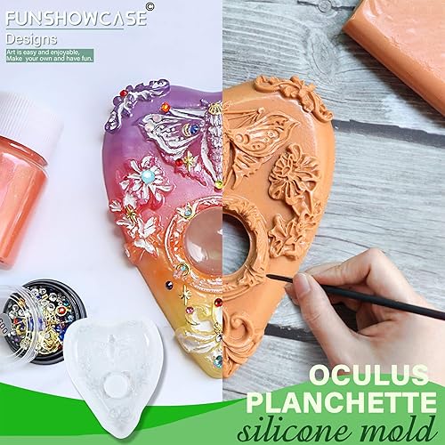 Miniatura 4 de FUNSHOWCASE Oculus Planchette Silicona Resina Moldes Mariposa y Polillas para Epoxy Casting, arcilla Polímero Proyecto Artesanal 2 en Set 5.3