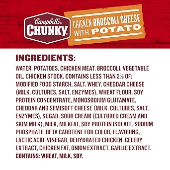 Campbell's Chunky Soup, Chicken Broccoli Cheese Soup, 18.8 Oz Can (Case of 12)