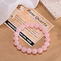 Vista 565 de MASSIVE BEADS Pulsera elástica de yoga hecha a mano con piedra natural, cristal curativo, energía, regalos para adultos unisex de 0.157 in, 0.236