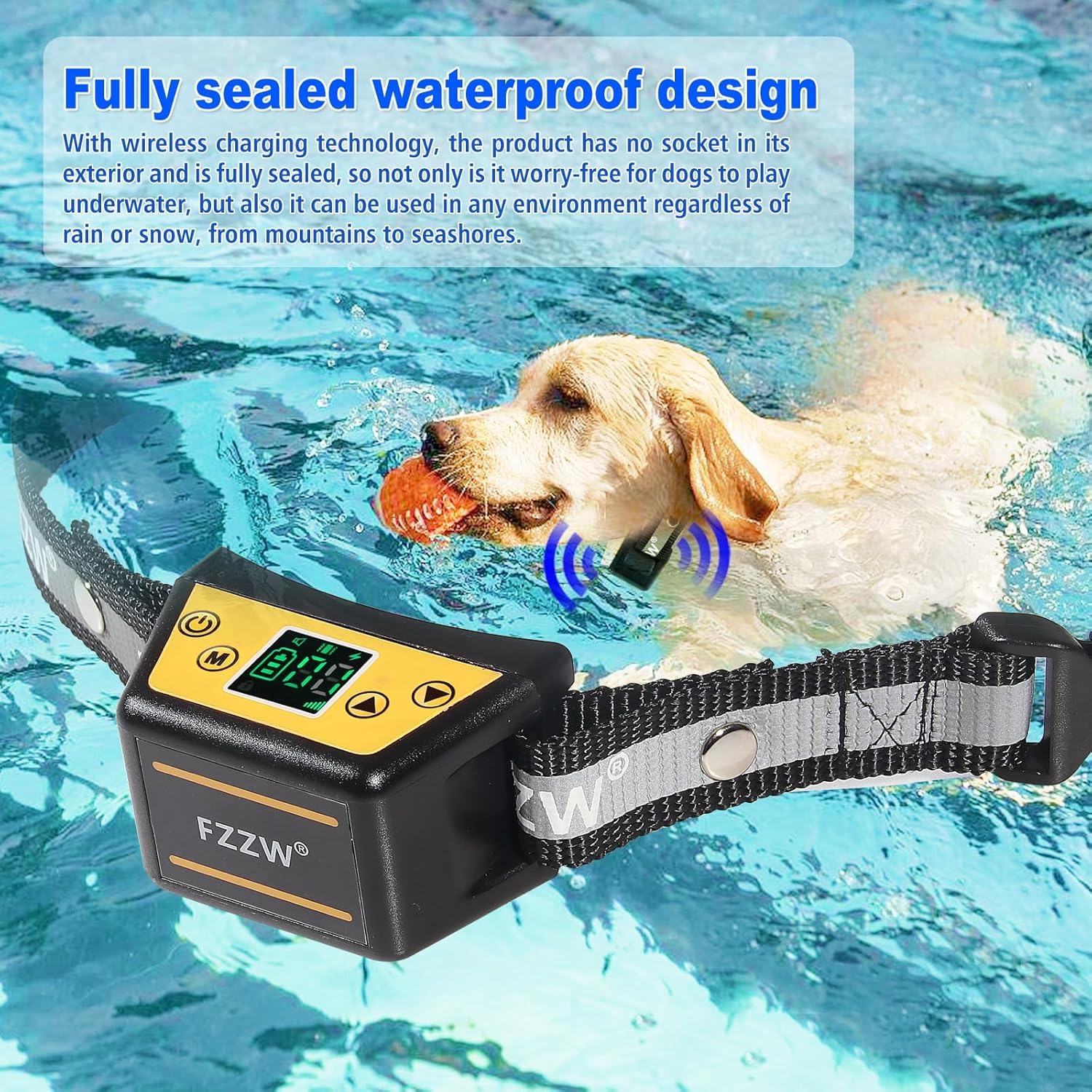 Wireless Dog Fence GPS System Dog Collar, Electric Circular