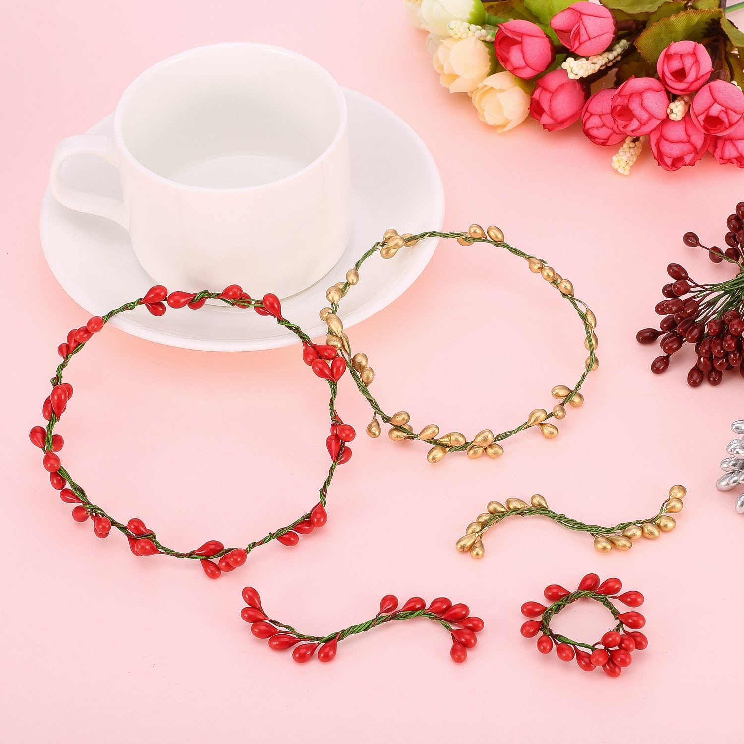 BBTO Pack of 400 multicoloured artificial holly berries - Image 5