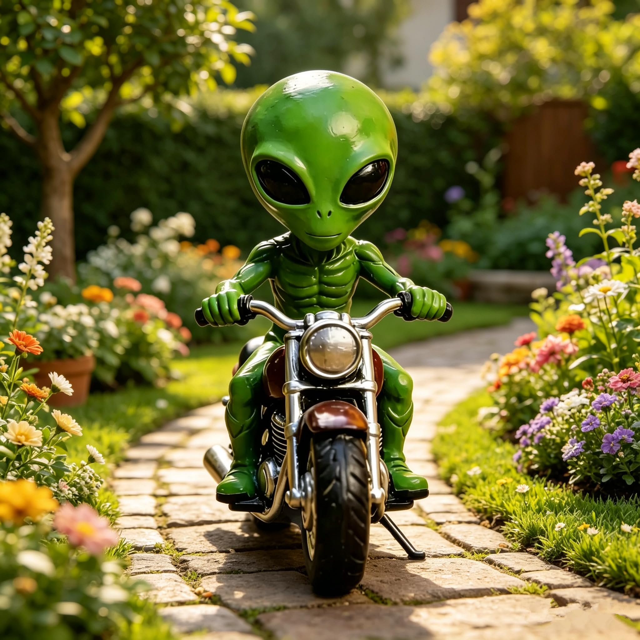 Creative Garden Gnomes Outdoor Gnome Statues Garden Gnome Crafts Garden Decor Funny Resin Statues (Alien)
