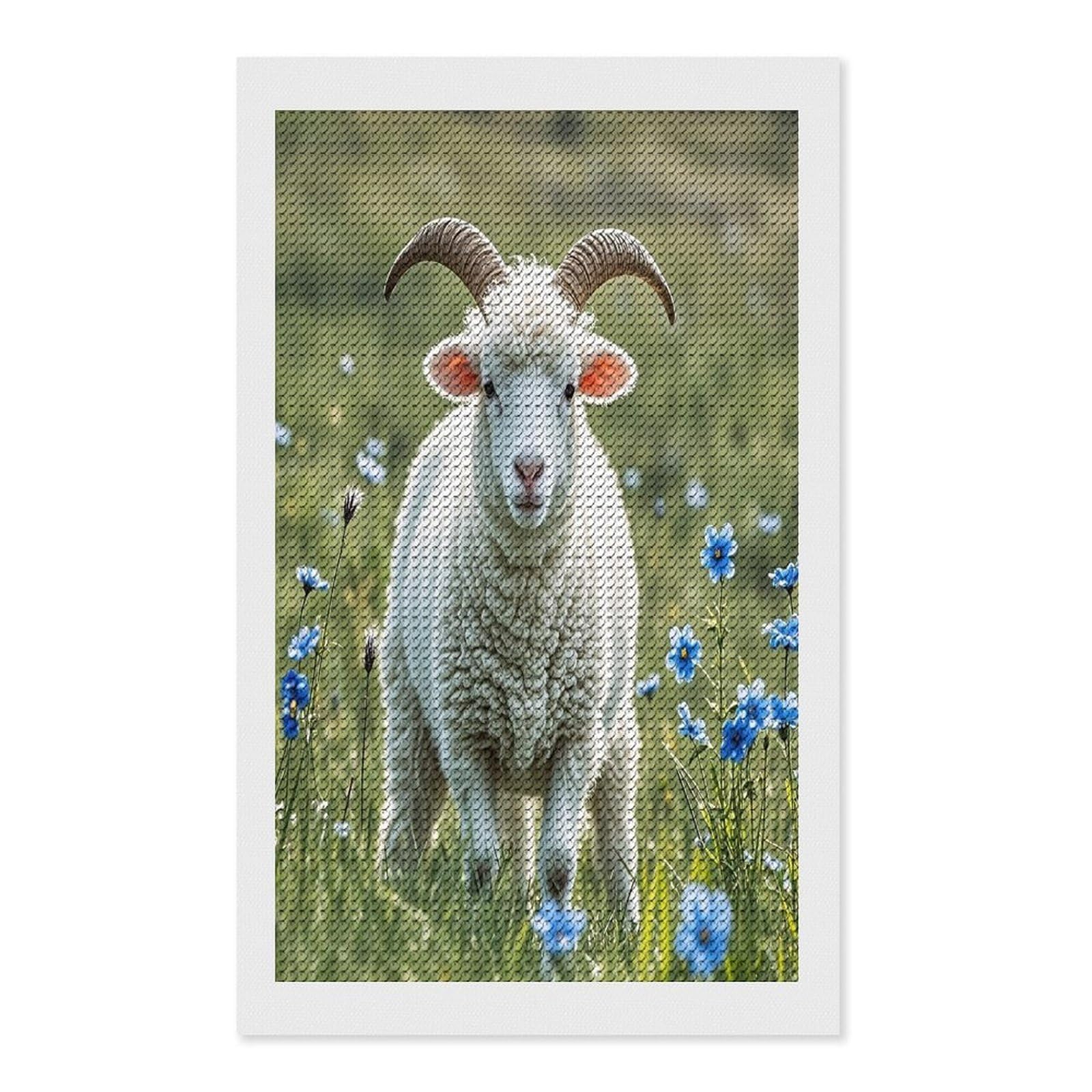 FekiLoot Sheep Diamond Painting Kits for Adults Full Round Drill Diamond Art Kits for Beginners 5D DIY Diamond Dots Paintings Diamonds Pictures Gem Art Home Wall Decor 12"x20"