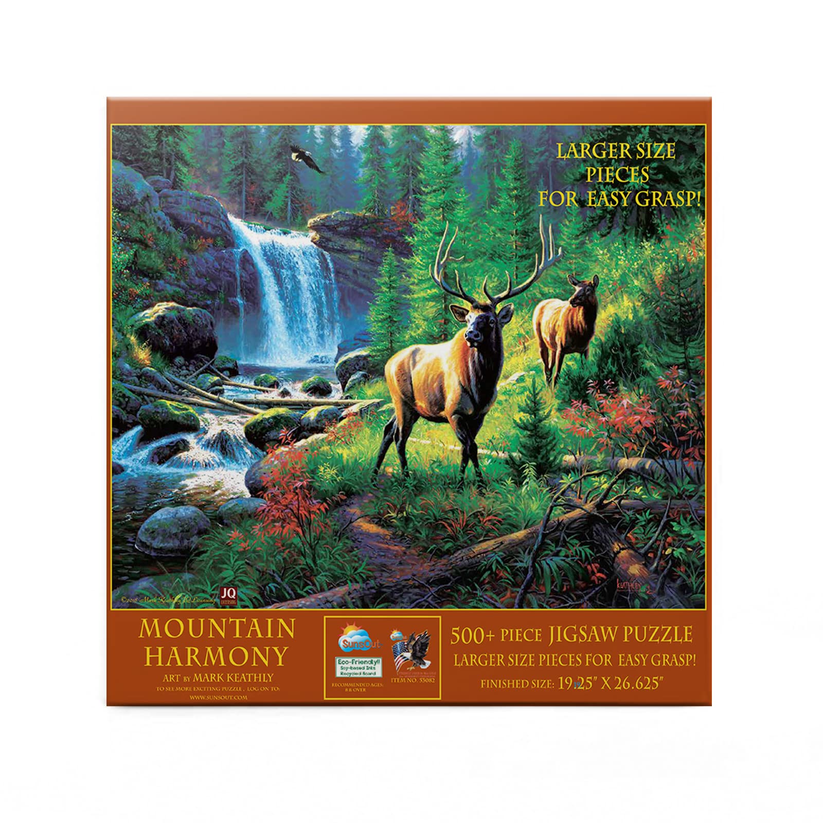 Mountain Harmony - 500 pc Large Pieces Jigsaw Puzzle by Artist: Mark Keathley - Finished Size 19.25" x 26.625" - MPN# 53082