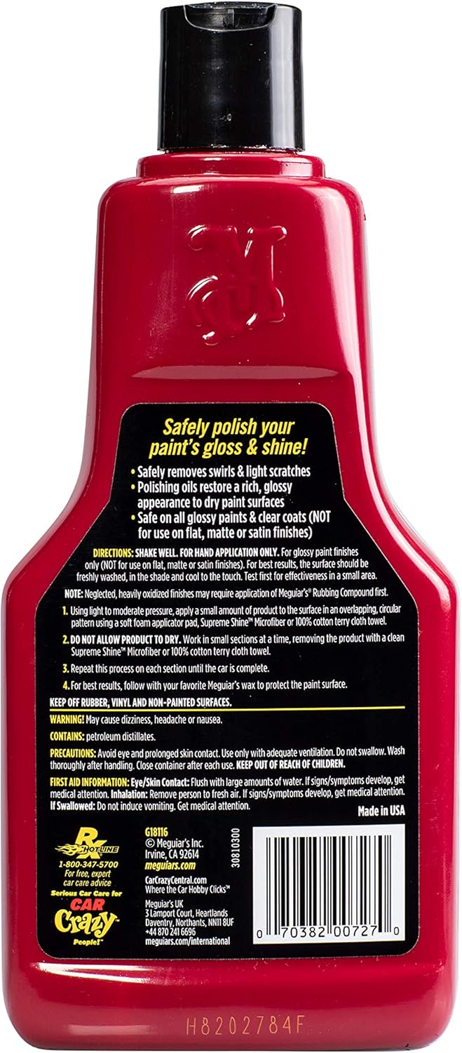 Meguiar's G18116 Clear Coat Safe Polishing Compound 16 oz. : Automotive