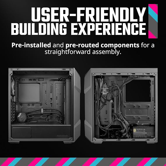 Cooler Master TD500 MAX ATX Mid-Tower Case, Custom Atmos 360 MAX AIO, GX II Gold 850W ATX 3.0 PSU, Mobius 120P ARGB PWM Fan, Type C, Two-Stage Power Connector, Pre-Routed Cable Management