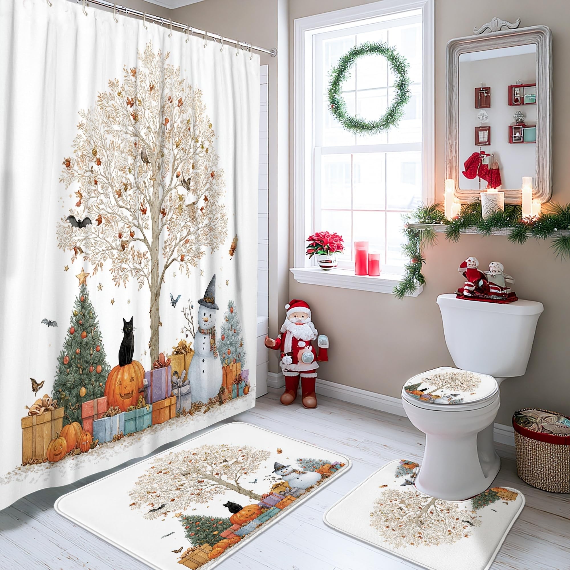Rideau de douche bonhomme de neige pour sublimer la décoration de votre chambre d'amis