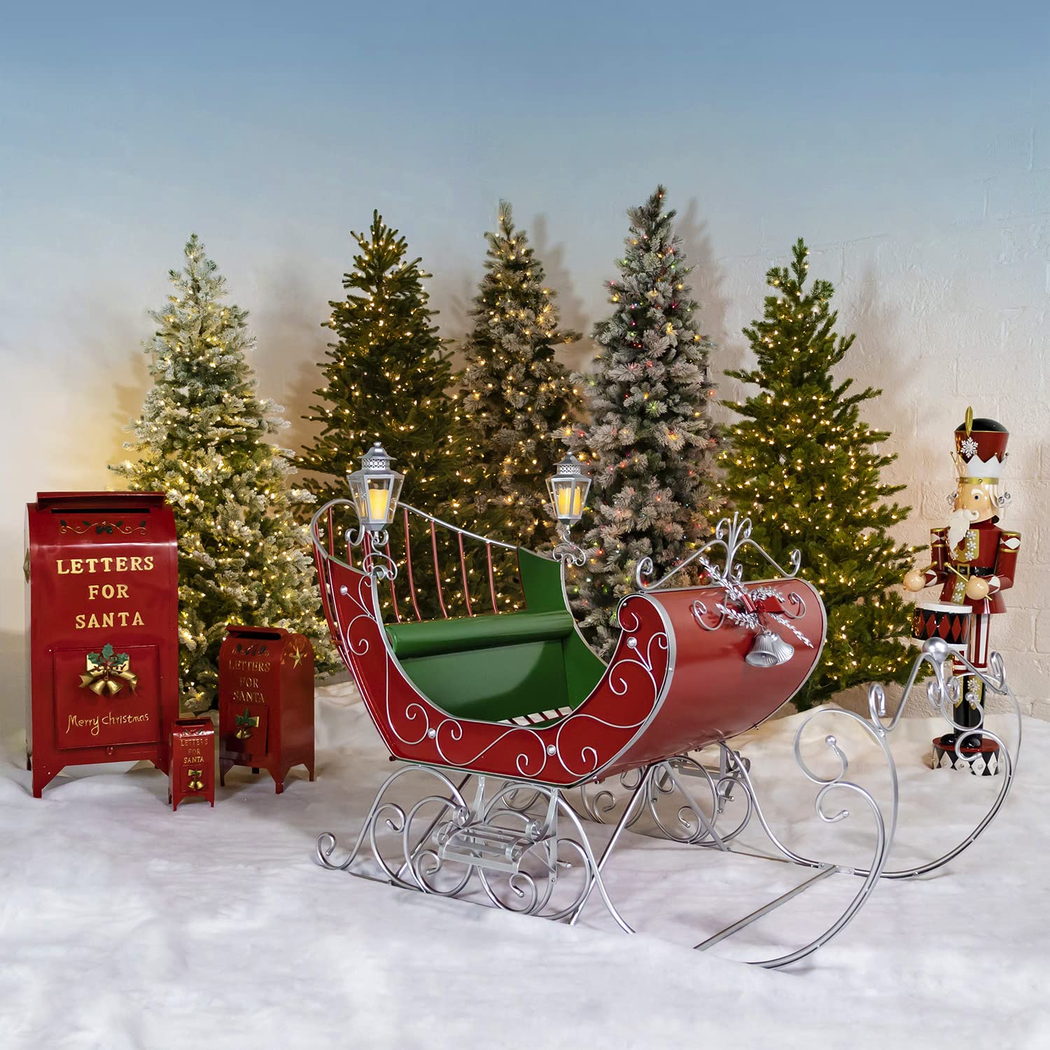 Amazon.com: Zaer Ltd. Life-Size Christmas Outdoor Victorian Santa