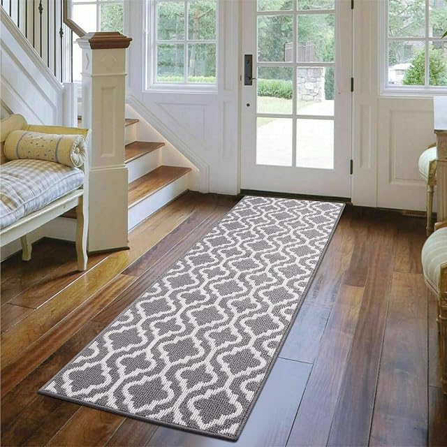 SHACOS Runner Rug for Hallway 60 x 180 cm Non Slip Carpet Runner Rug Washable Heavy Duty Rugs Runners Rug Floor Mat Dirt Trapper Barrier Mat for Entryway Hallway Kitchen Laundry Room