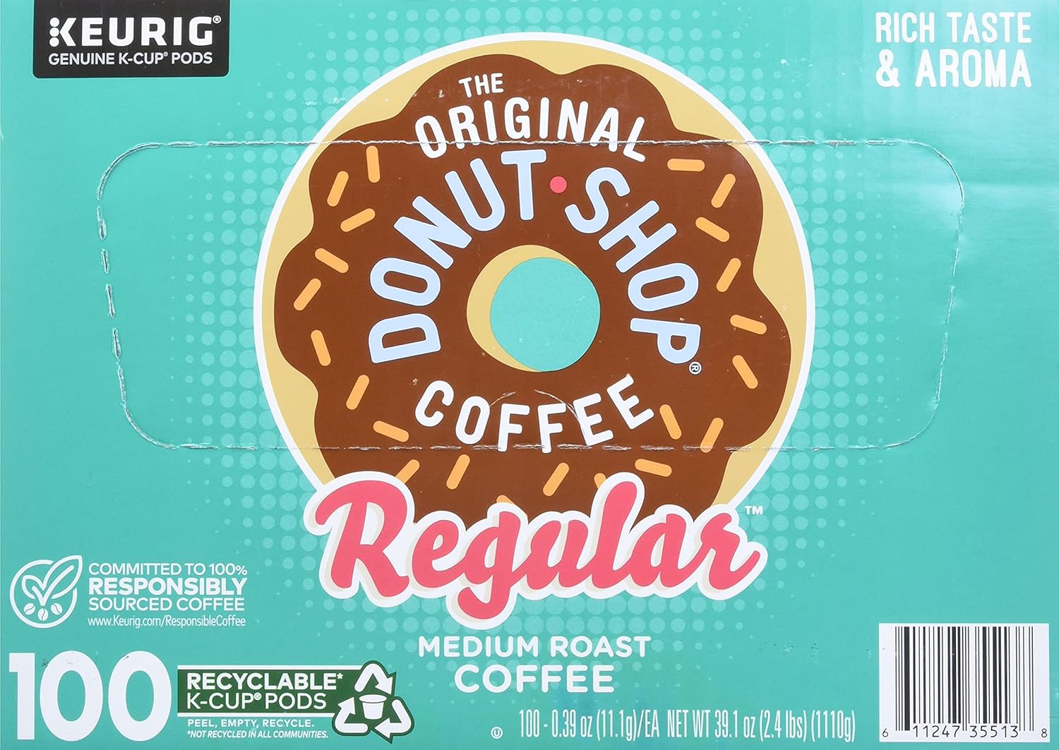 Green Mountain Coffee The Orginal Donut Shop Coffee, 100 Count (Packaging May Vary)