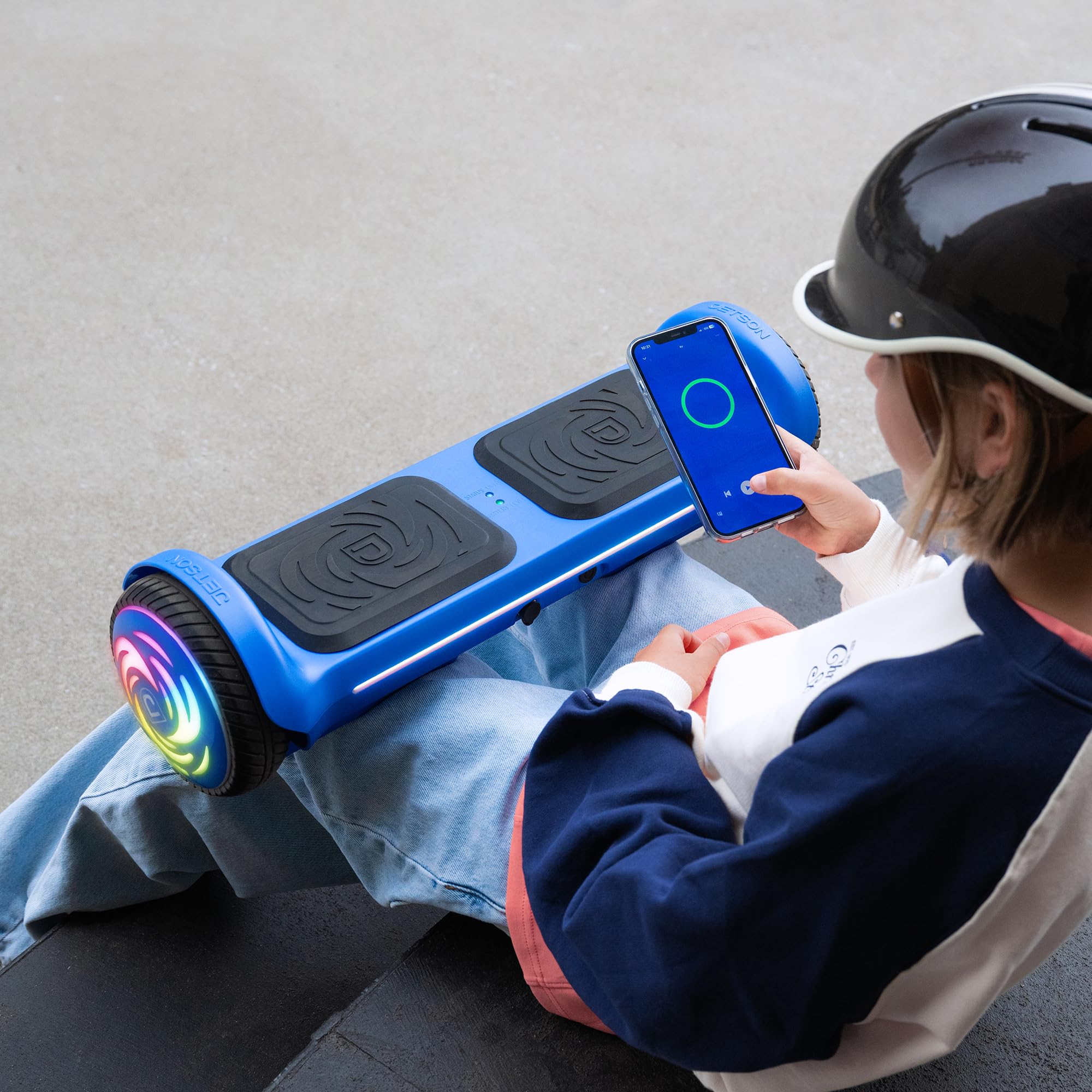 Jetson Axis Gravity Board - Pedana elettrica autobilanciante per bambini con ruote luminose a LED, altoparlante Bluetooth integrato, potenza motore 300 Watt, fino a 9 MPH