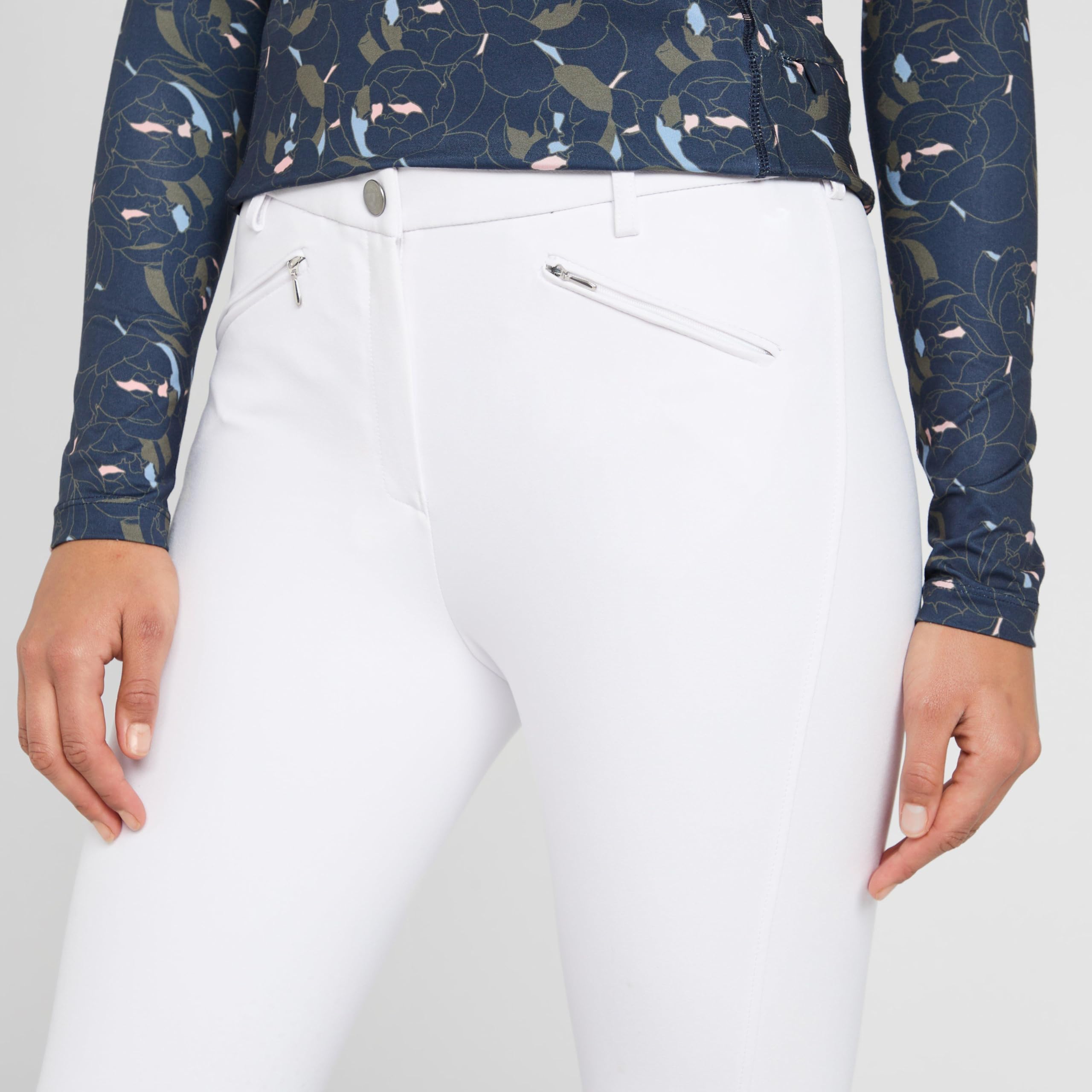 Aubrion - Pantalones para Montar Thompson para Mujer (71cm-R) (Blanco)