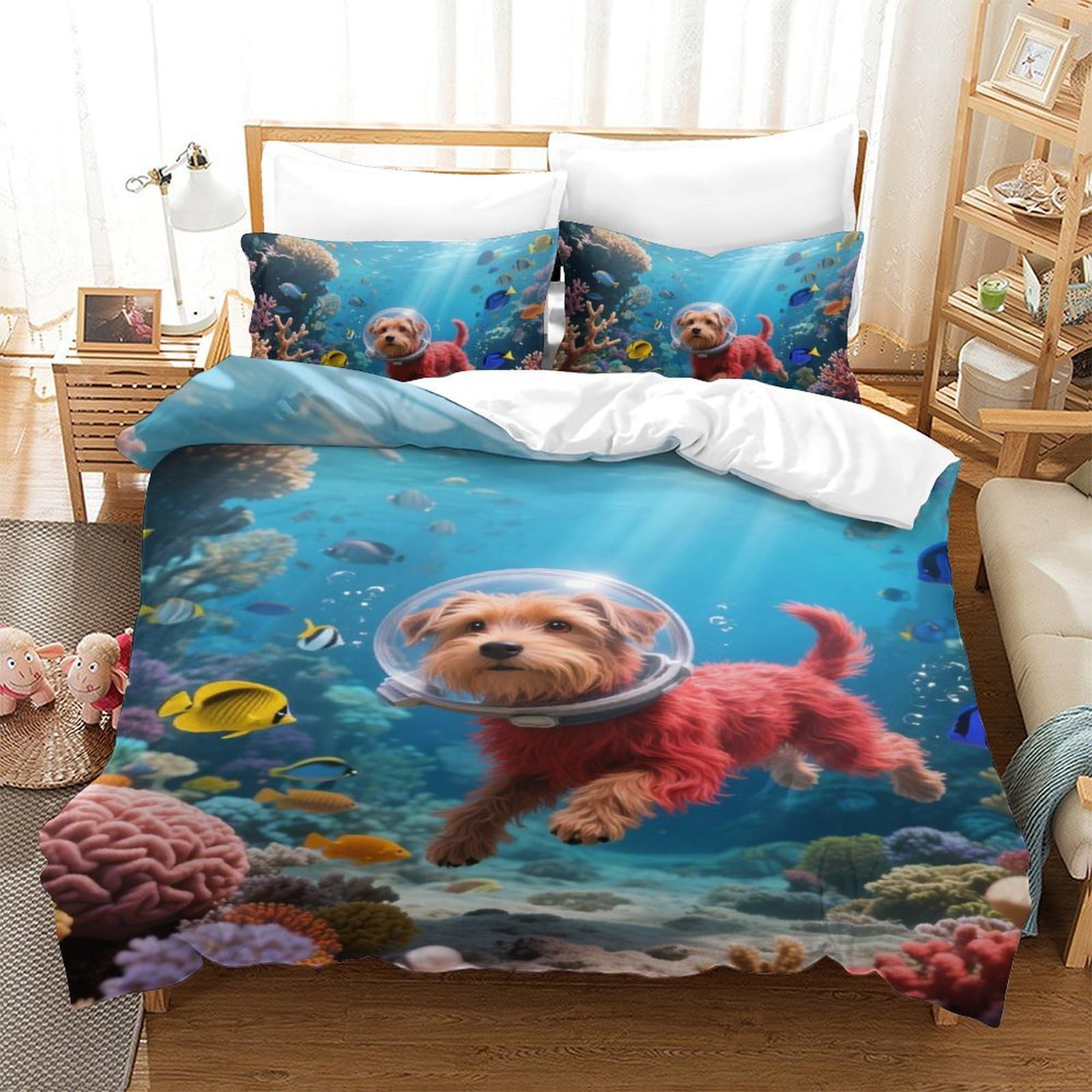 Linge de lit Norwich Terrier 3D pour transformer la décoration de chambre des filles et garçons