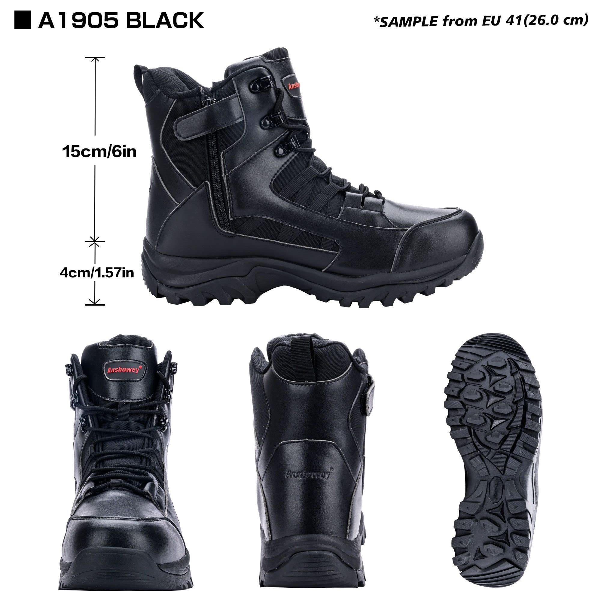 Ansboweymilitary Army Combat Boots Mens Womens Tactical Boots 